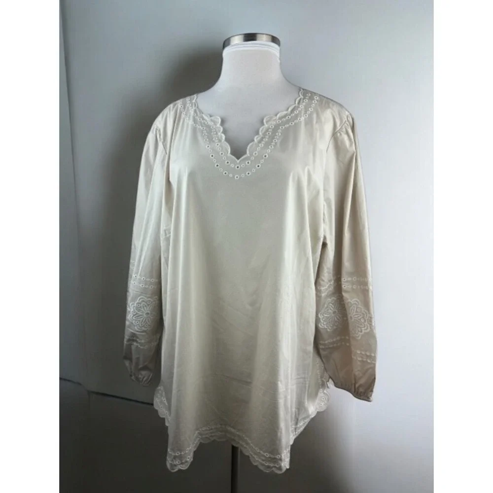 Bellisima Kim Gravel Daisy Days Of Summer Boutique Top Eyelet Plus Size 4X - Picture 3 of 16